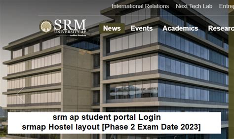 srm application portal|srm ap student portal.